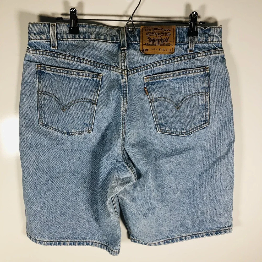 Levi's Men's Size 36 550 Relaxed Fit Orange Tab Denim Jean Shorts‎ VINTAGE 90s